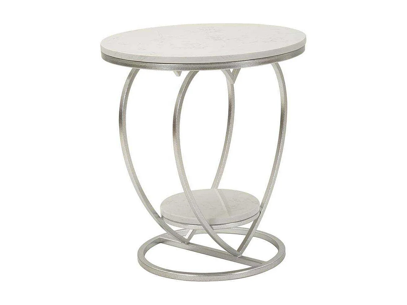 Table d'appoint en métal et marbre Heart 40 x 45.5 cm