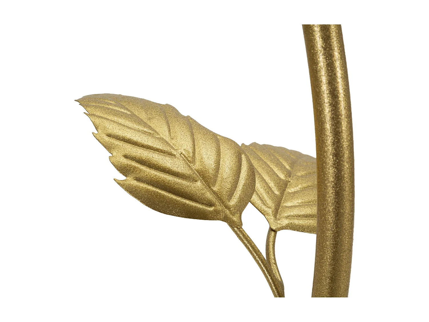 Tavolinetto con 3 ripiani in metallo dorato e vetro cm ø 54x69,5