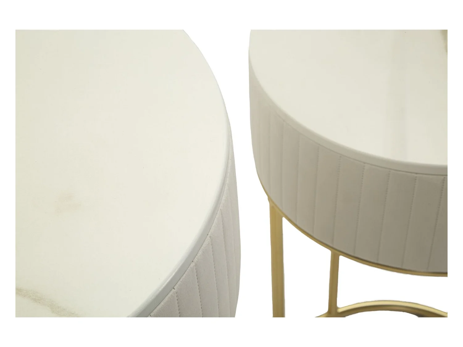 Set de 2 tables d'appoints en mdf et métal Wedding