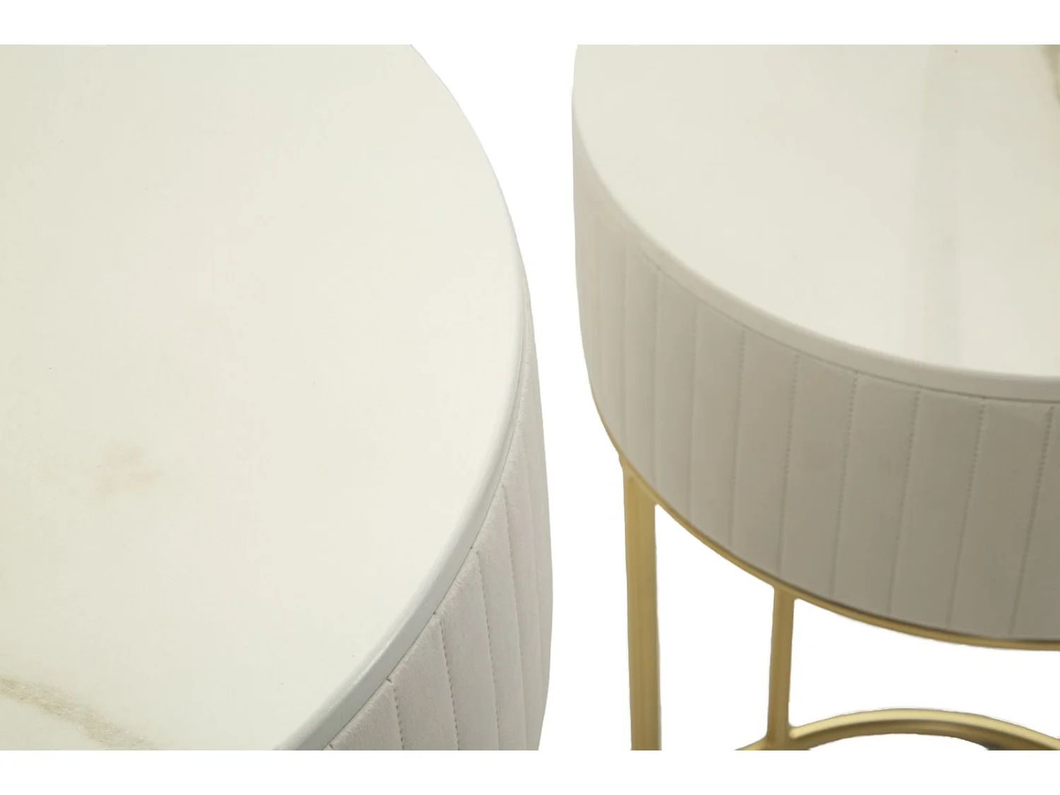 Set de 2 tables d'appoints en mdf et métal Wedding