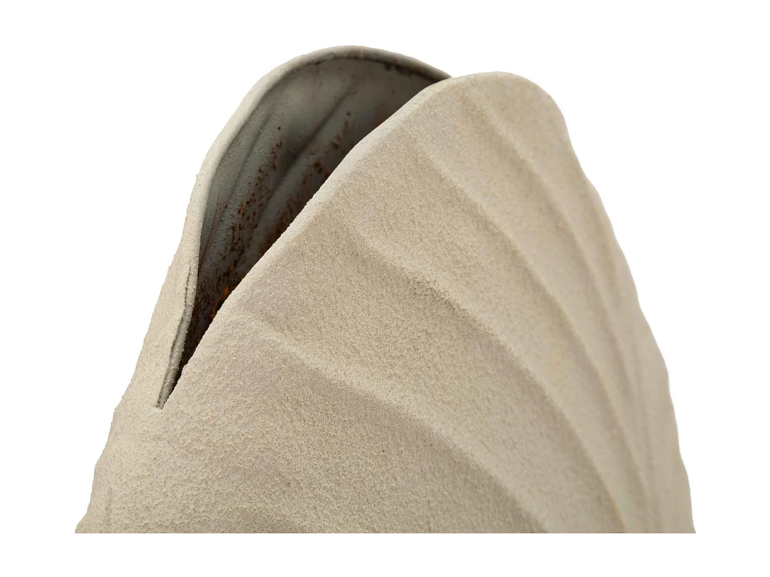 Vase en métal couleur crème cm 31x13x53,5