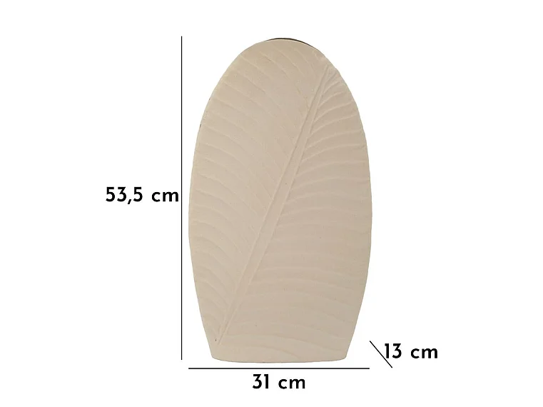 Vase Design "Dune" 53cm Crème