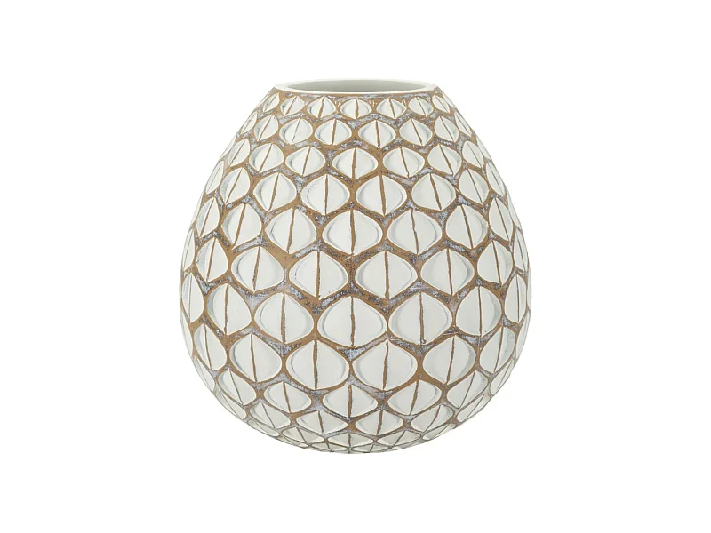 Vase en résine blanche cm ø 27x27