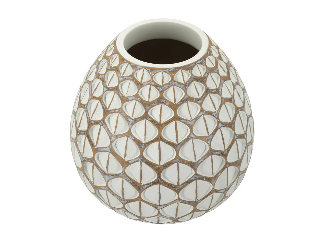 Vase en résine blanche cm ø 27x27