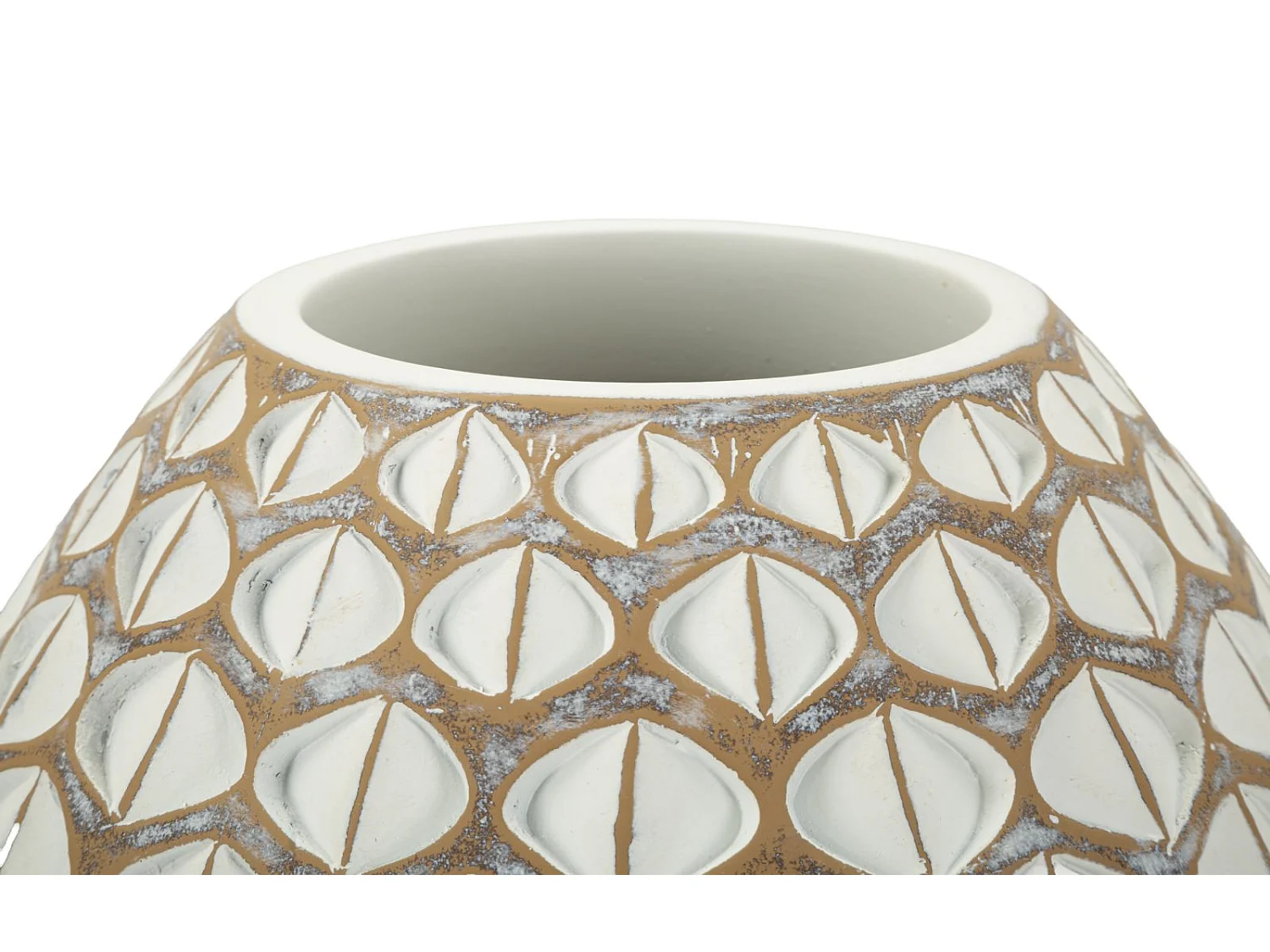 Vase en résine blanche cm ø 27x27