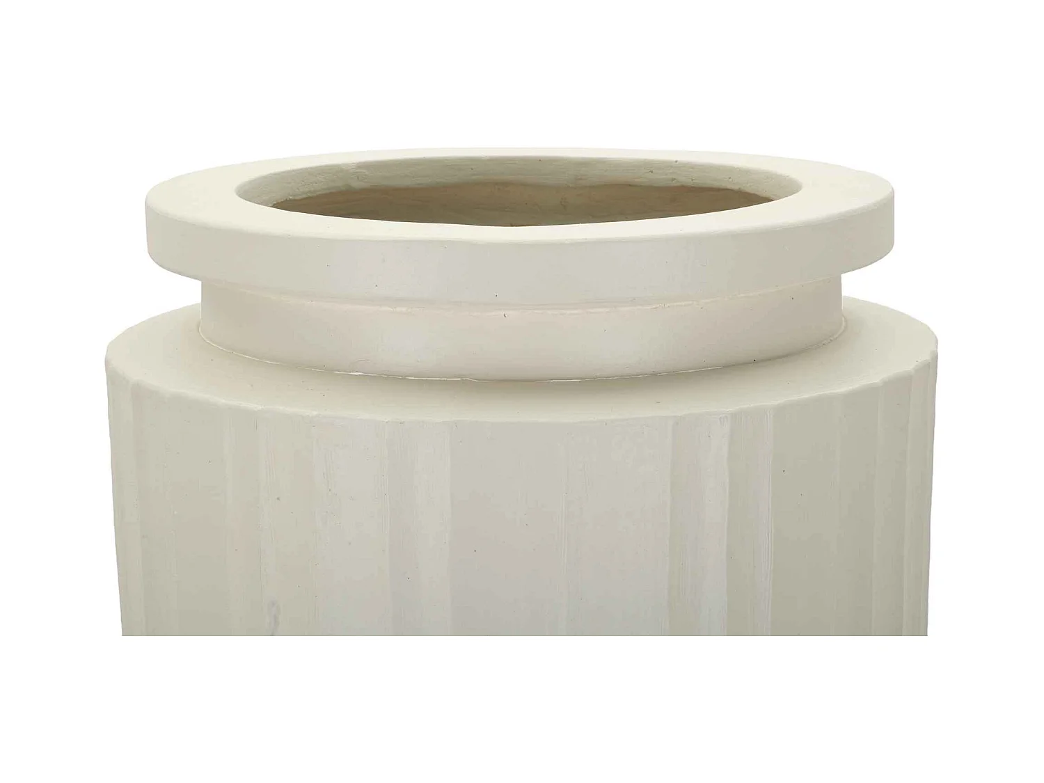 Vaso in magnesio colore crema cm ø 32x80