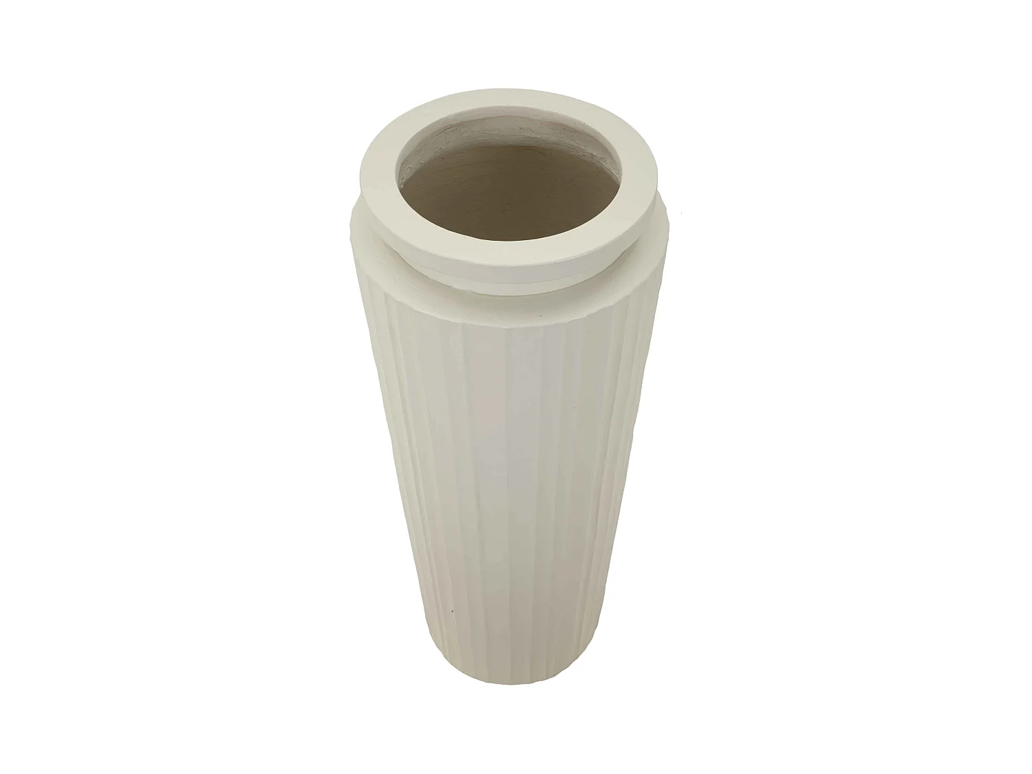 Vaso in magnesio colore crema cm ø 32x80