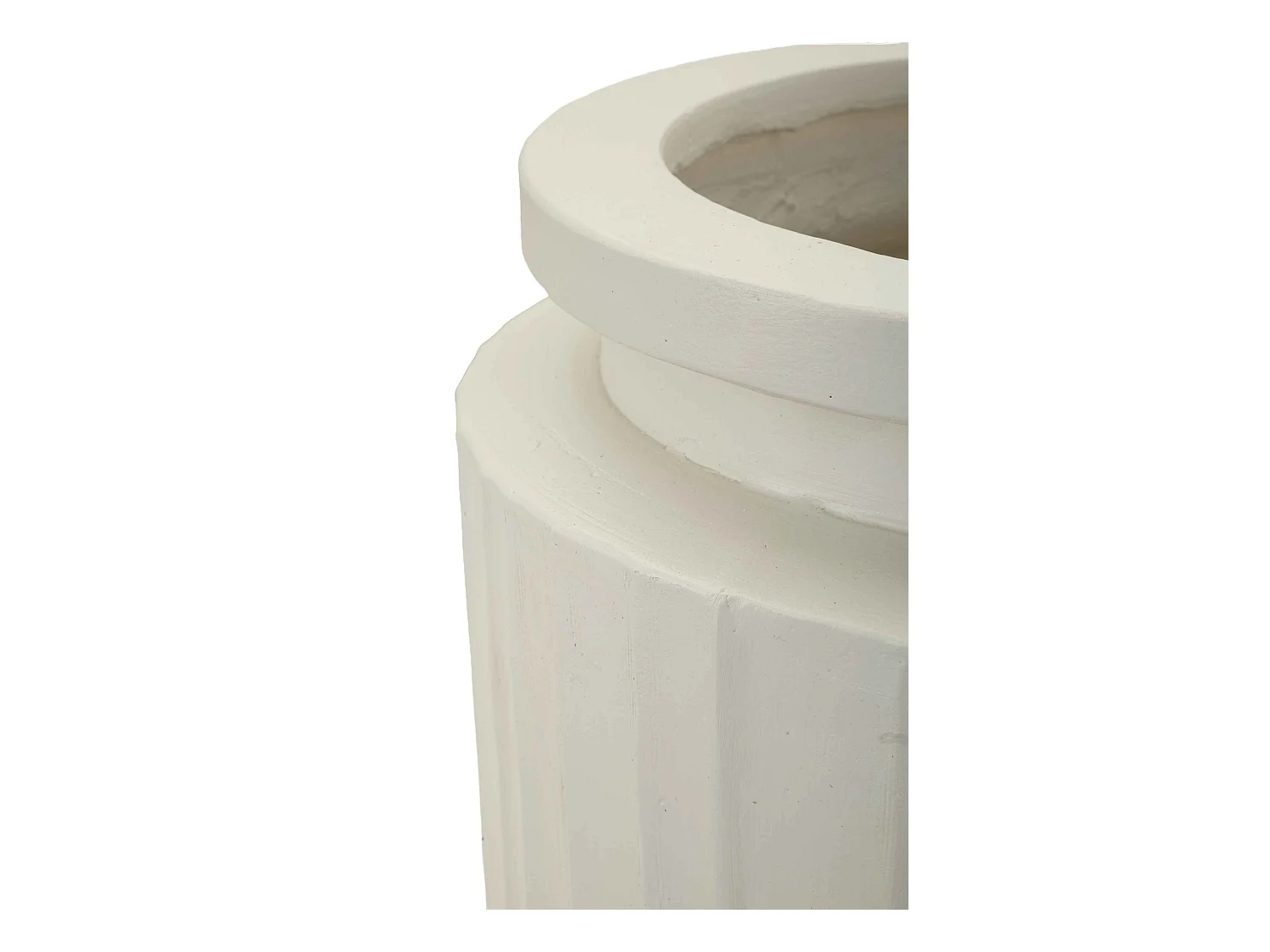 Vaso in magnesio colore crema cm ø 32x80