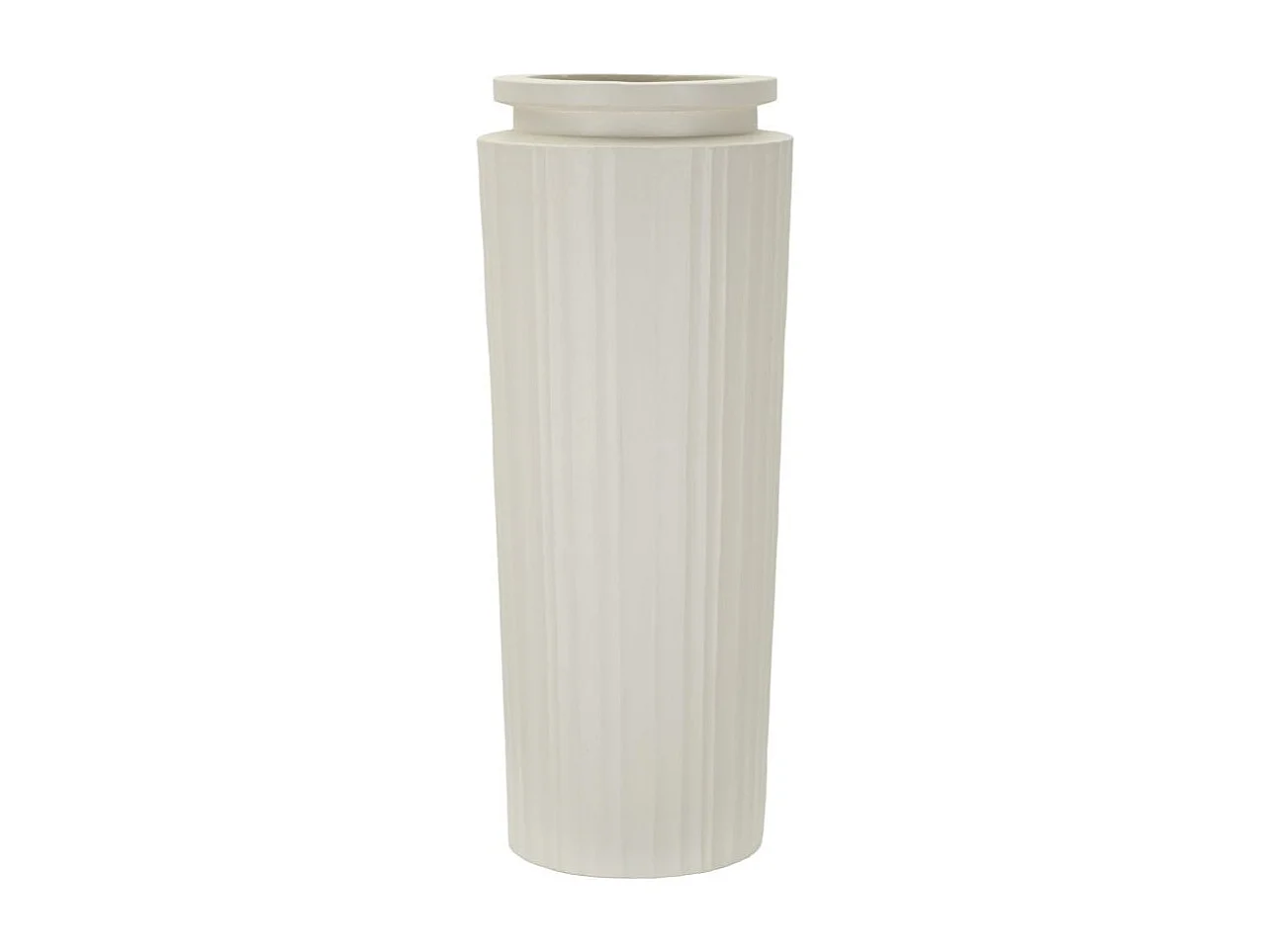 Vaso in magnesio colore crema cm ø 32x80