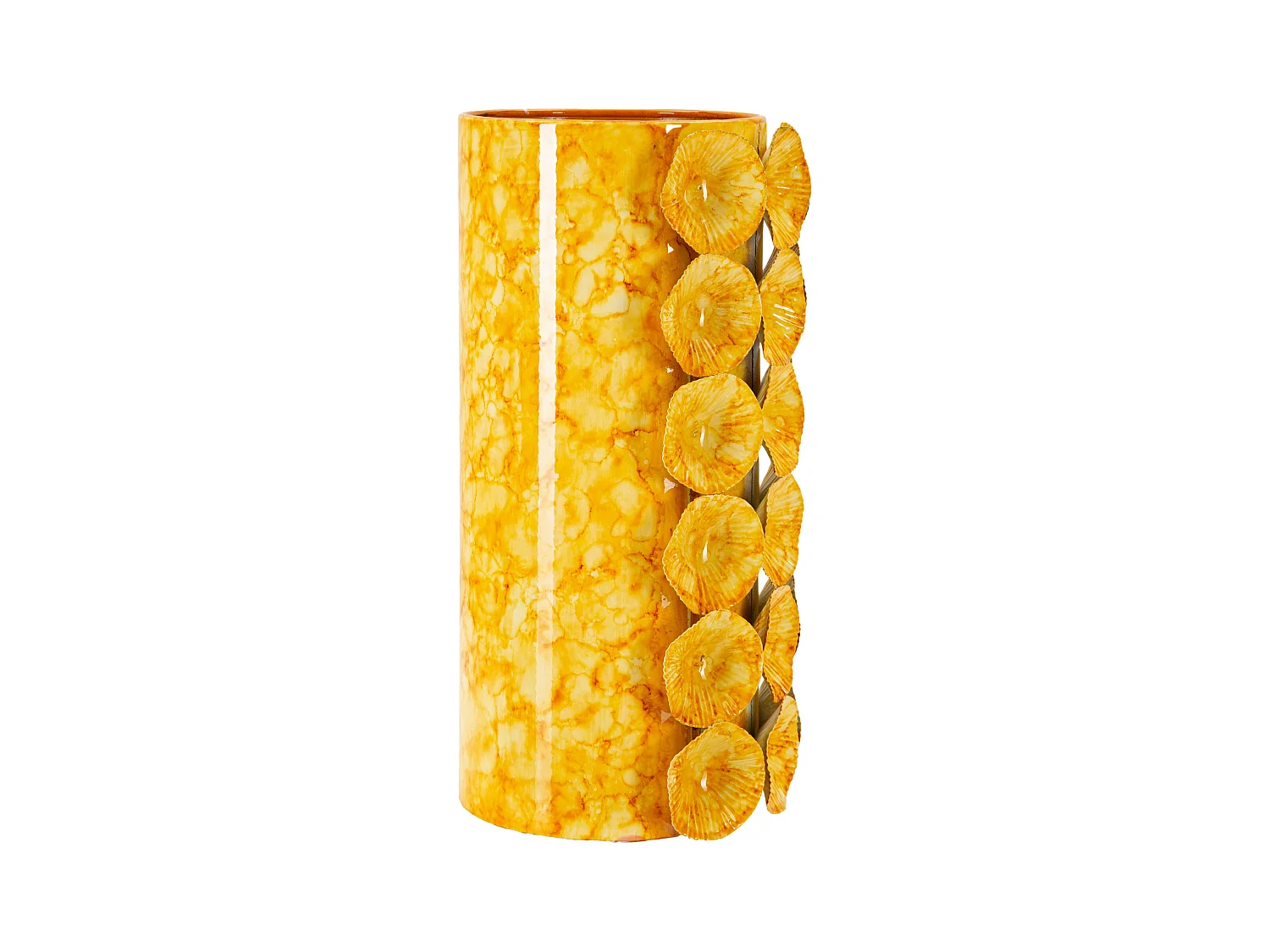 Vase en métal jaune cm 16x15x33
