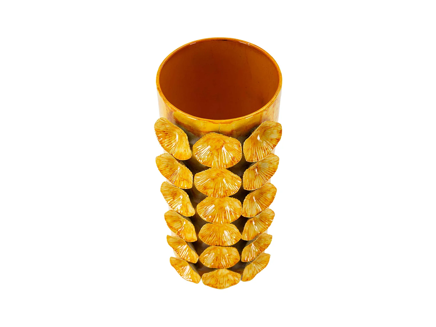 Vase en métal jaune cm 16x15x33