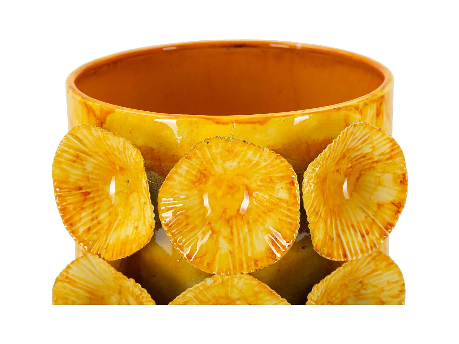 Vase en métal jaune cm 16x15x33