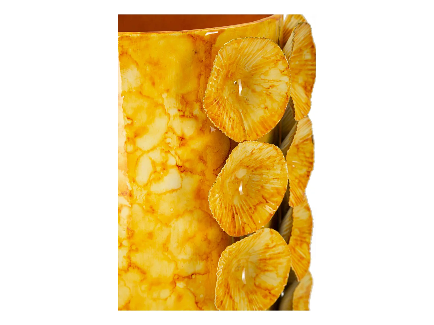 Vase en métal jaune cm 16x15x33