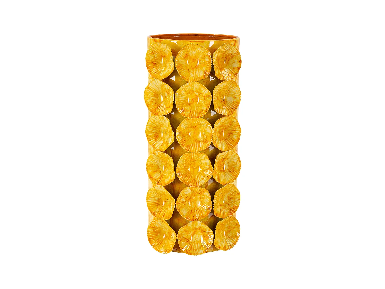 Vase en métal jaune cm 16x15x33