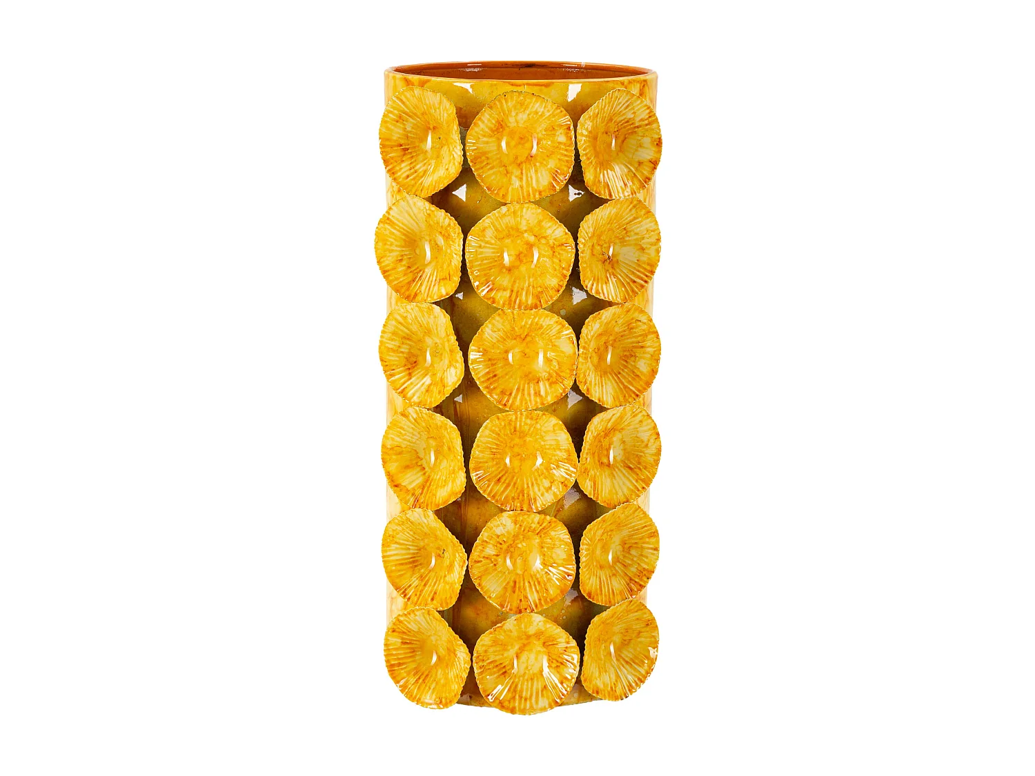 Vase en métal jaune cm 16x15x33