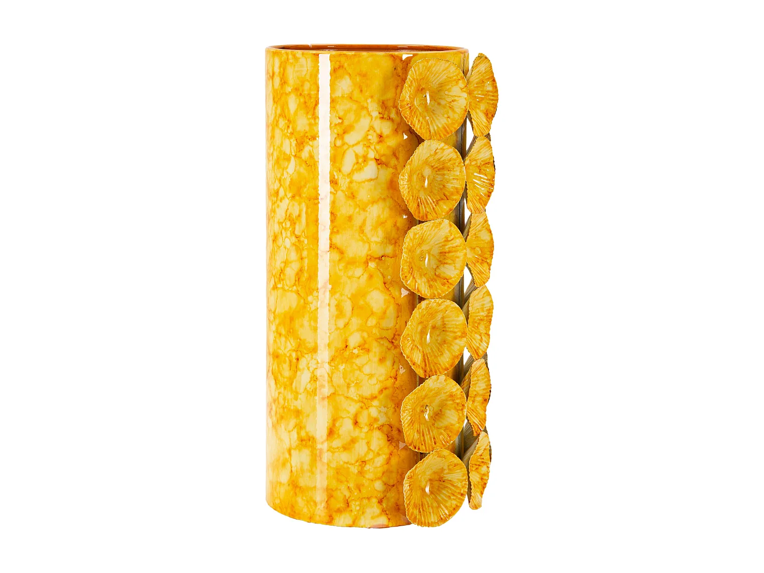 Vase en métal jaune cm 16x15x33