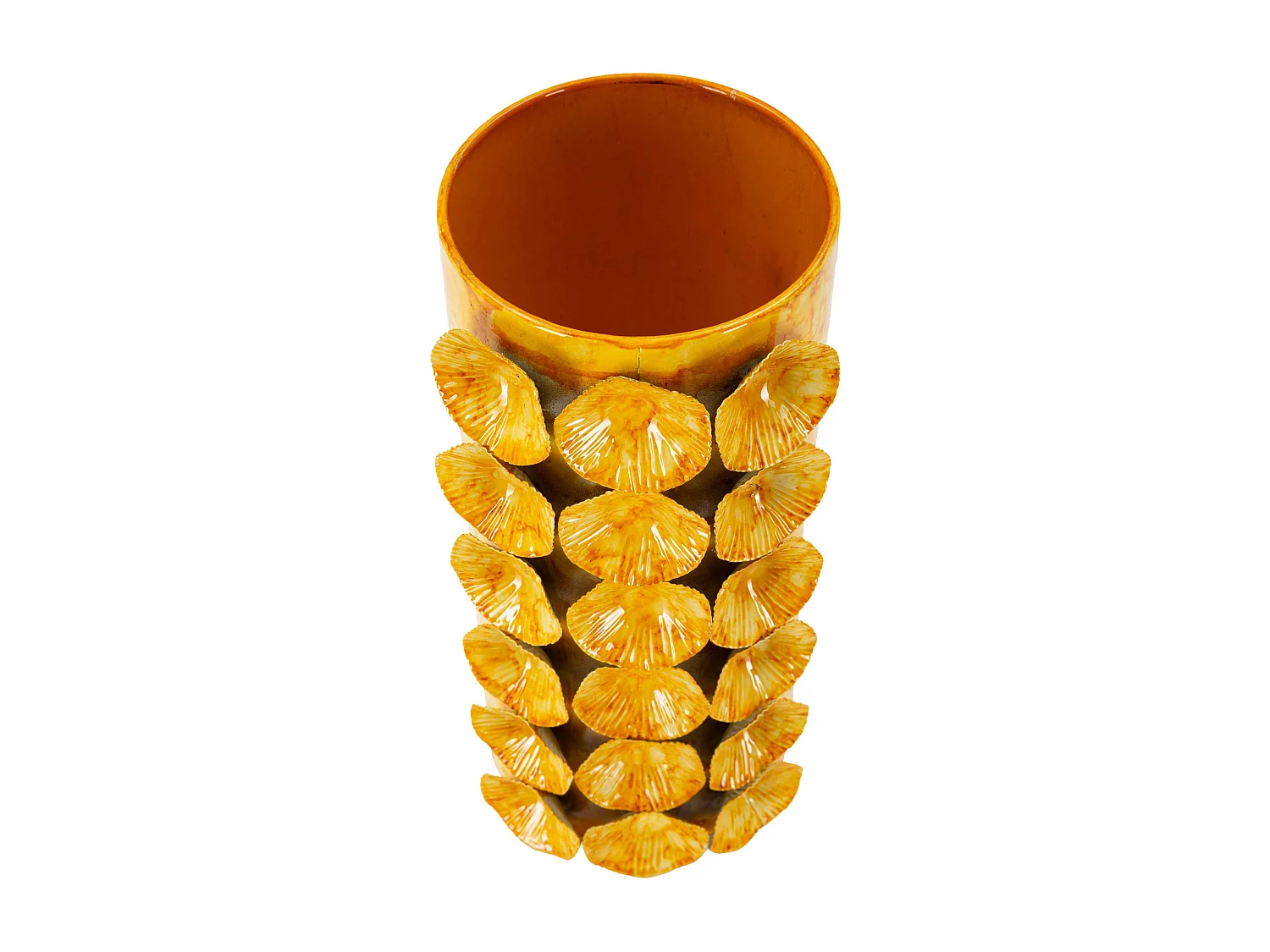 Vase en métal jaune cm 16x15x33