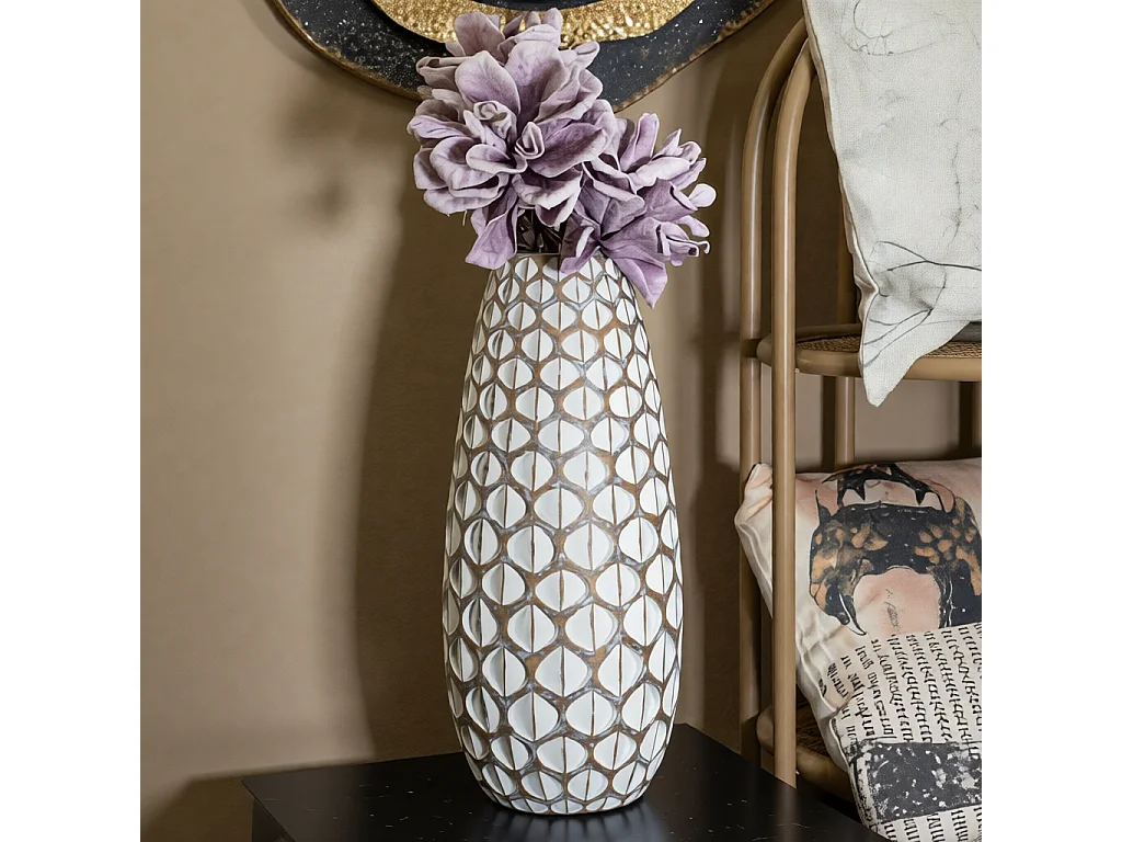 Vase Déco en Résine "Tibet" 45cm Multicolore