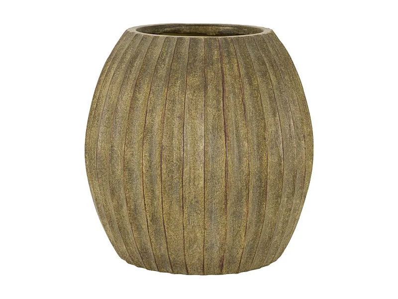 Vaso in magnesio colore verde sporco cm ø 32x32,5