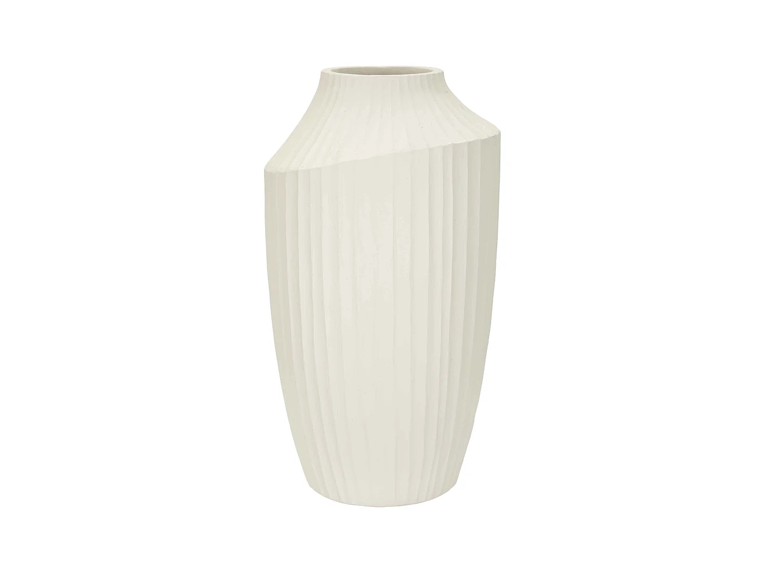 Vaso in magnesio colore crema cm ø 28,5x50,5