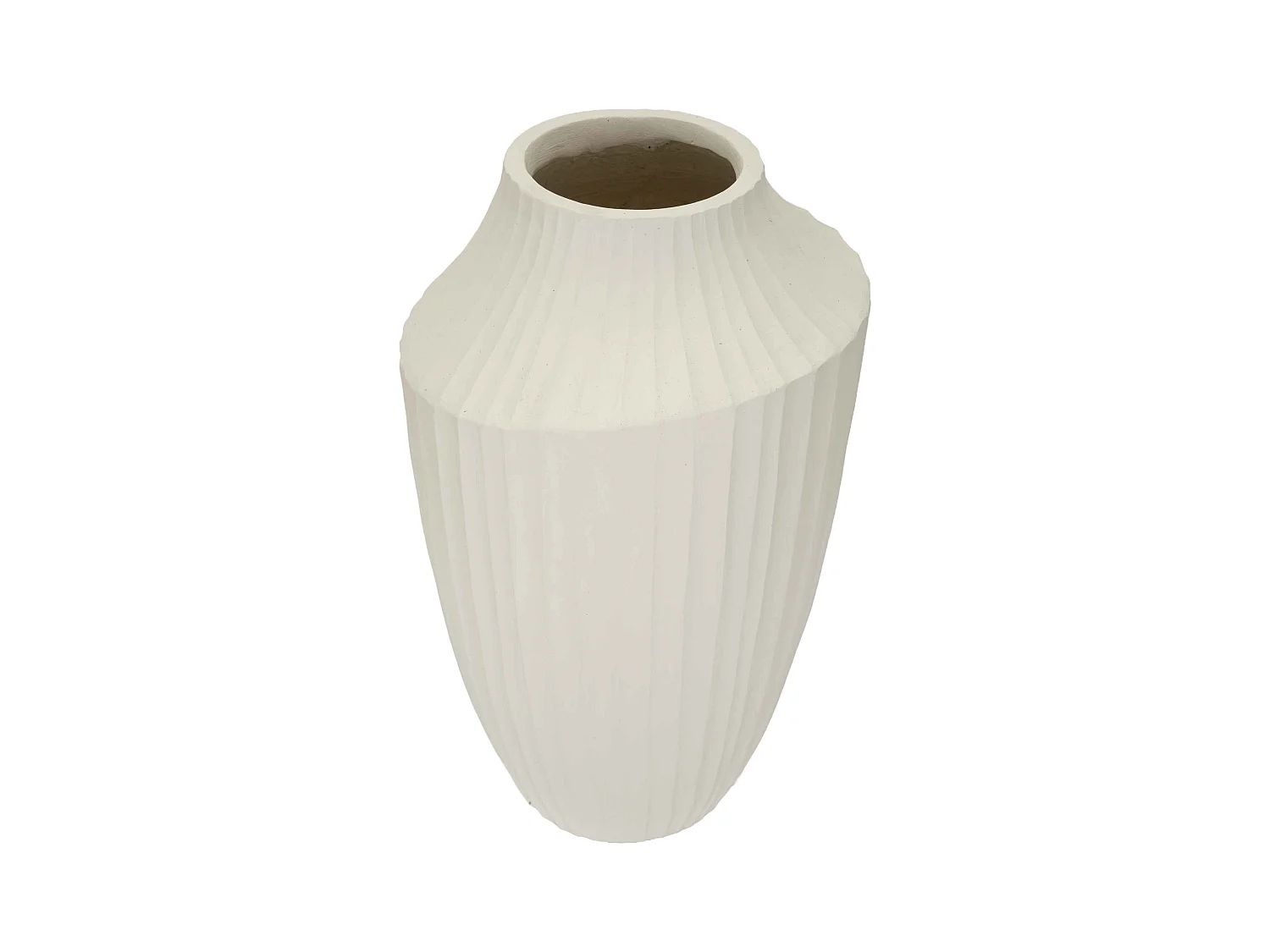 Vaso in magnesio colore crema cm ø 28,5x50,5