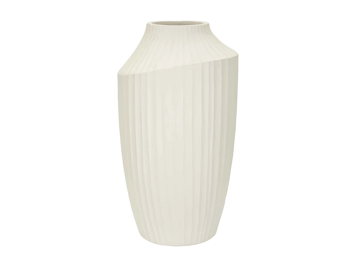 Vaso in magnesio colore crema cm ø 28,5x50,5