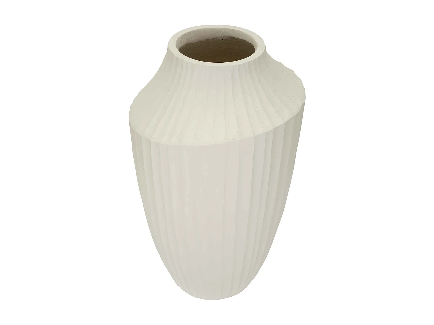 Vaso in magnesio colore crema cm ø 28,5x50,5