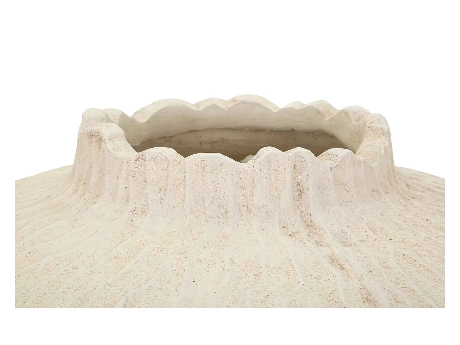 Vaso in magnesio colore crema cm ø 32x40