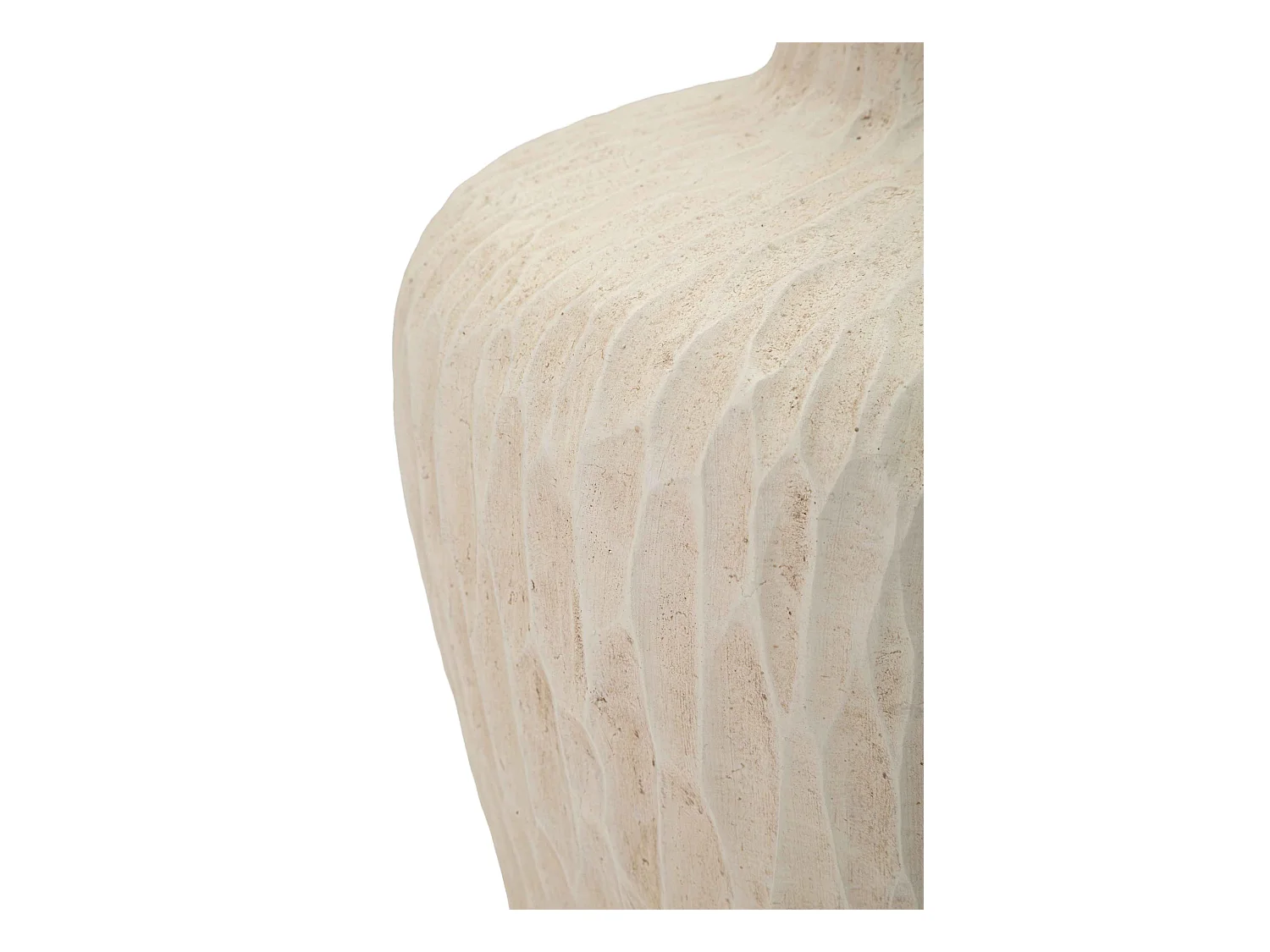 Vaso in magnesio colore crema cm ø 32x40