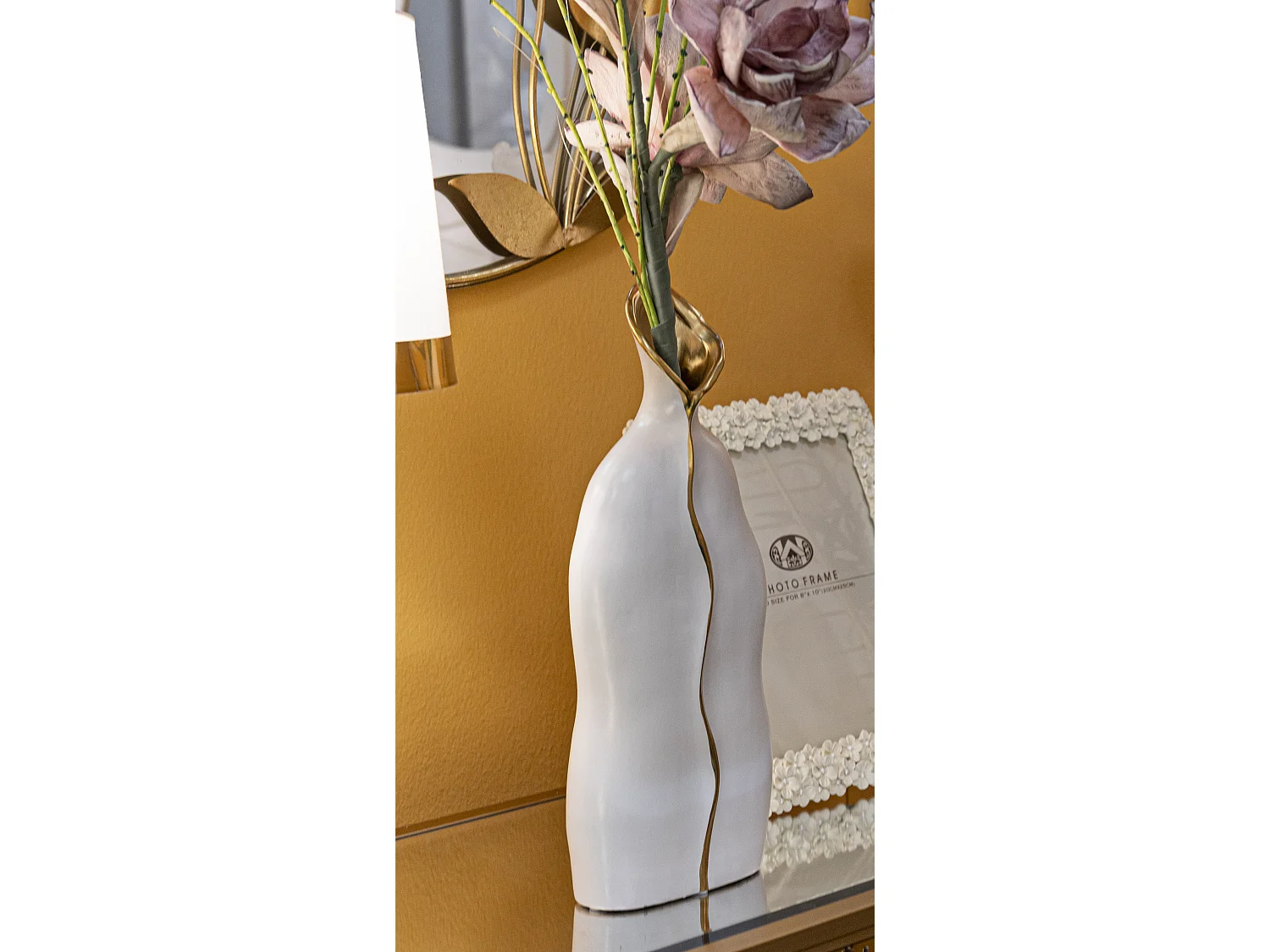 Vase Design en Céramique "Uma" 40cm Blanc