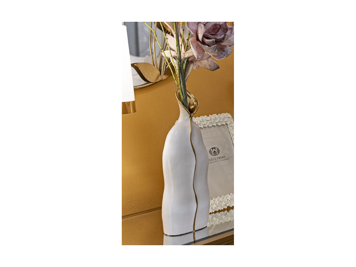 Vase Design en Céramique "Uma" 40cm Blanc