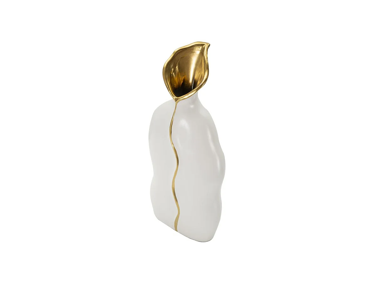 Vase Design en Céramique "Uma" 40cm Blanc