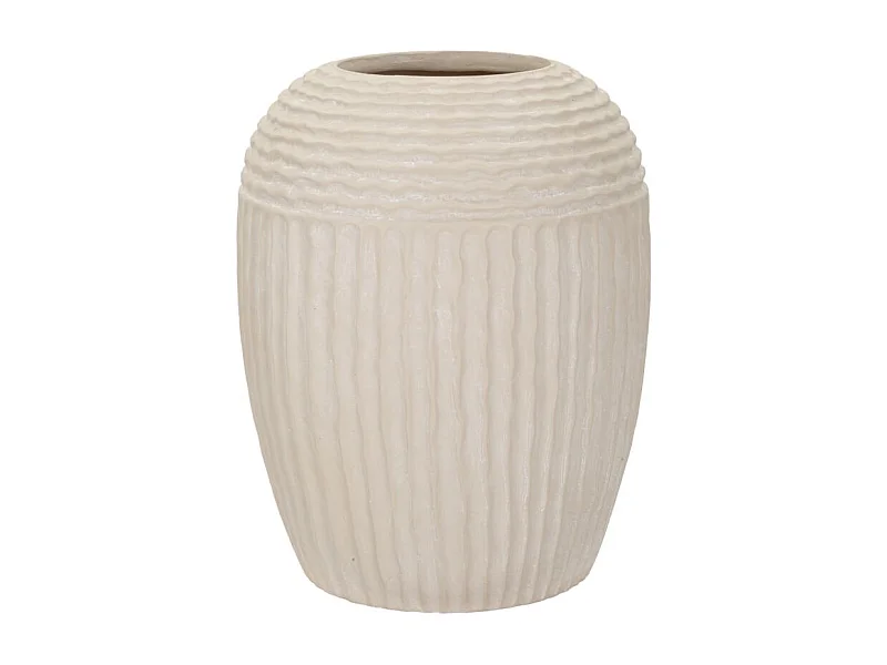 Vaso in magnesio colore crema cm ø 30x38,5