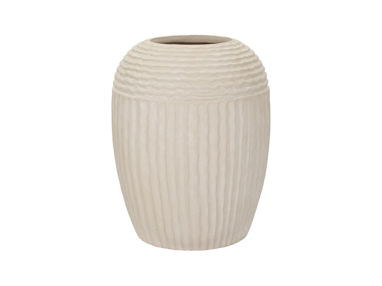 Vaso in magnesio colore crema cm ø 30x38,5