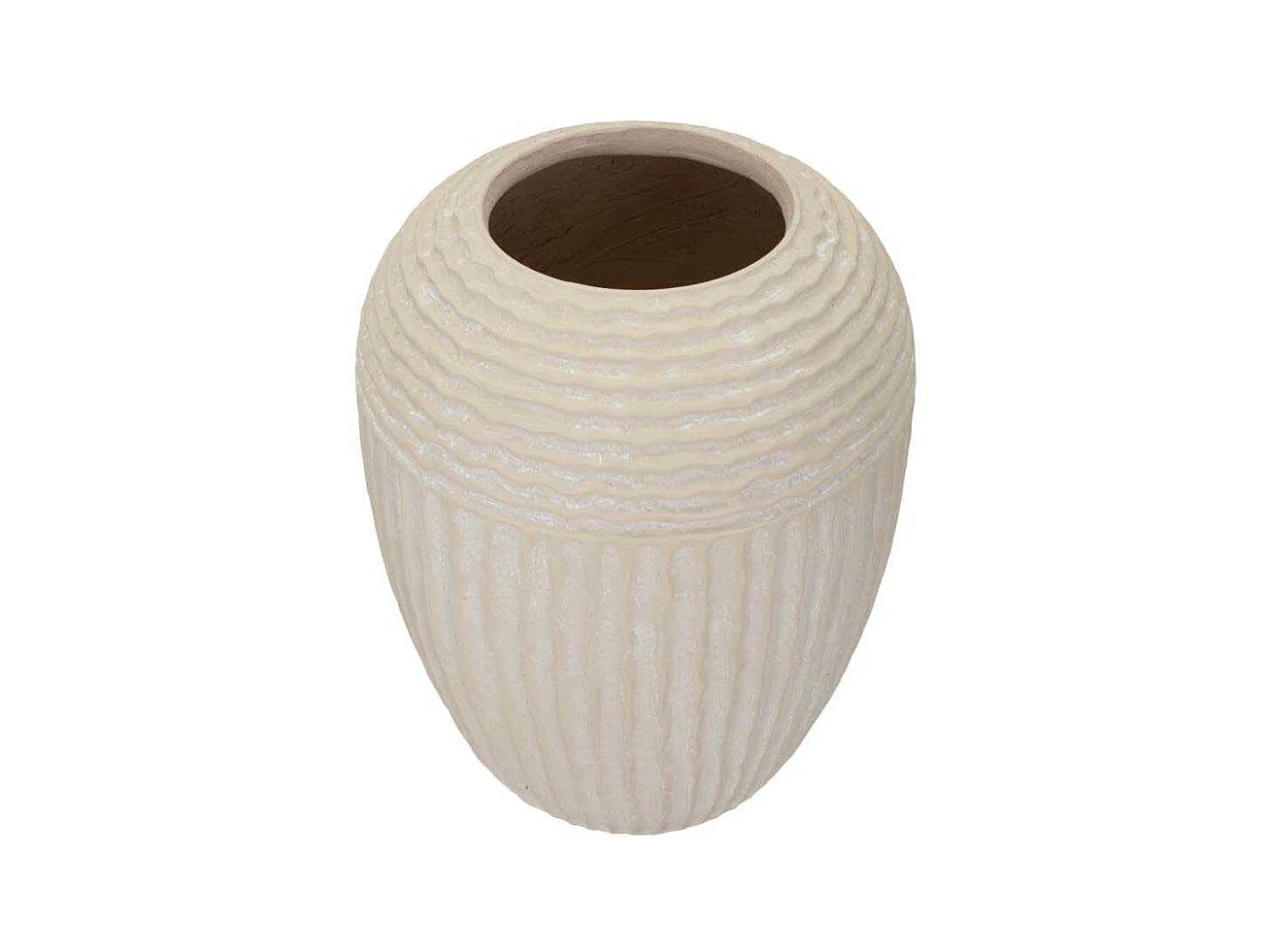 Vaso in magnesio colore crema cm ø 30x38,5