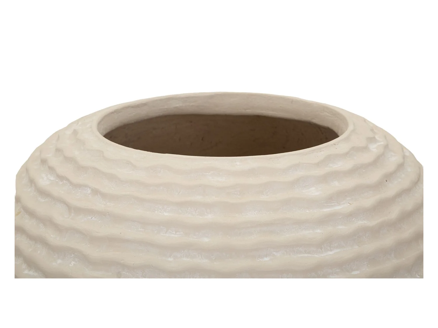 Vaso in magnesio colore crema cm ø 30x38,5