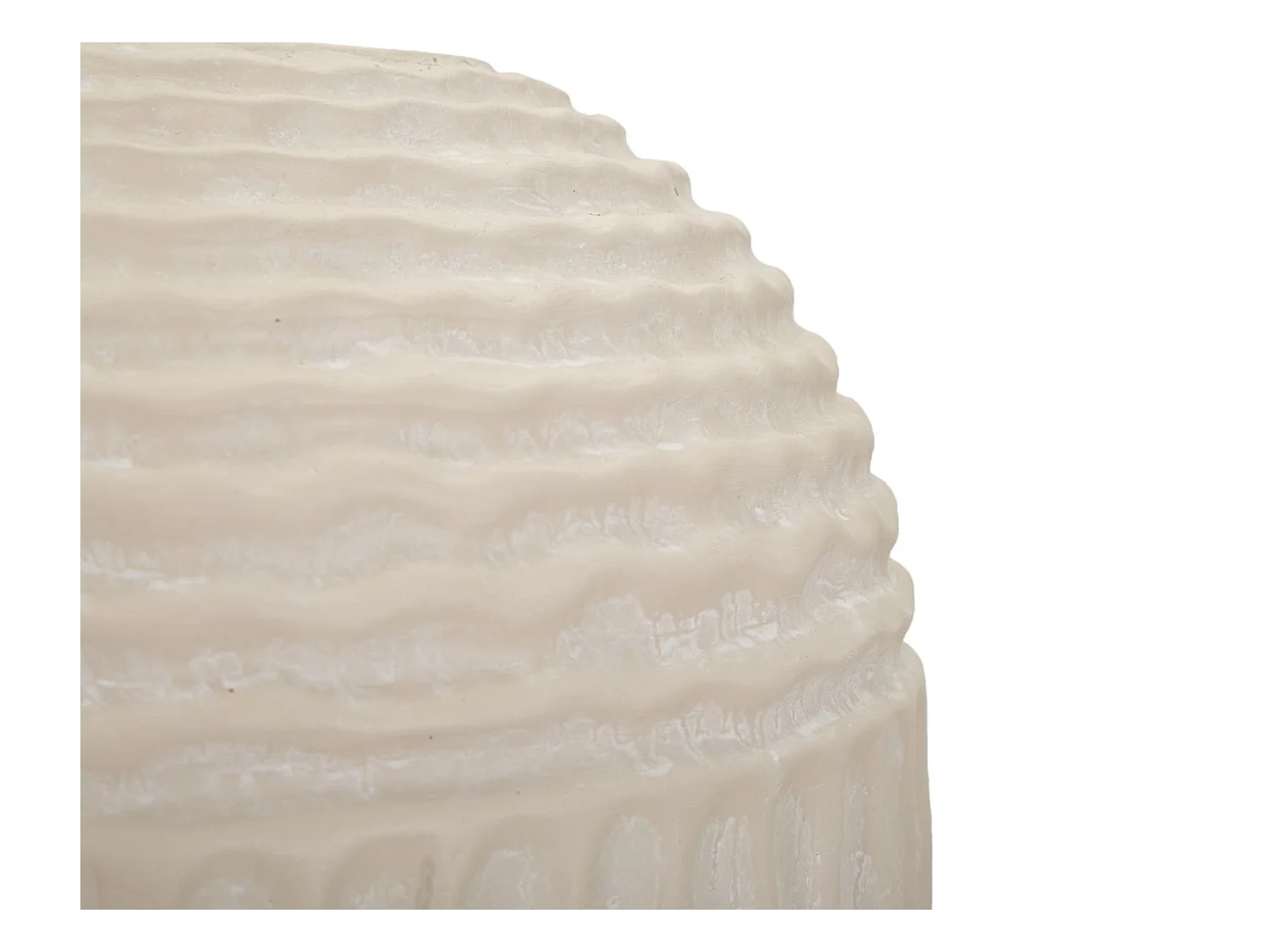 Vaso in magnesio colore crema cm ø 30x38,5