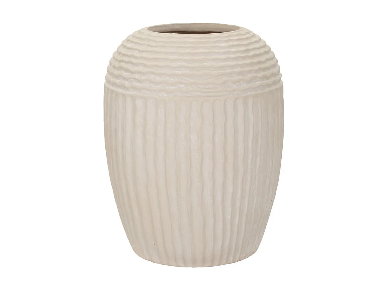 Vaso in magnesio colore crema cm ø 30x38,5