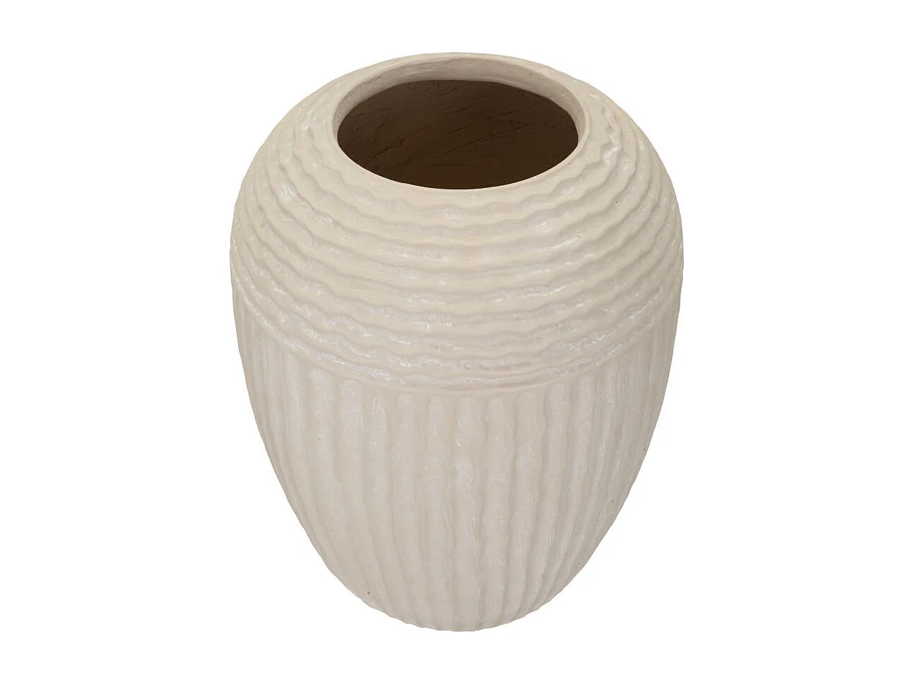 Vaso in magnesio colore crema cm ø 30x38,5