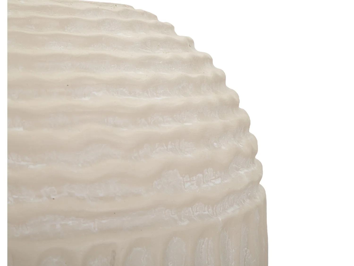 Vase aus Magnesia cremefarben Ø 30x38,5 cm