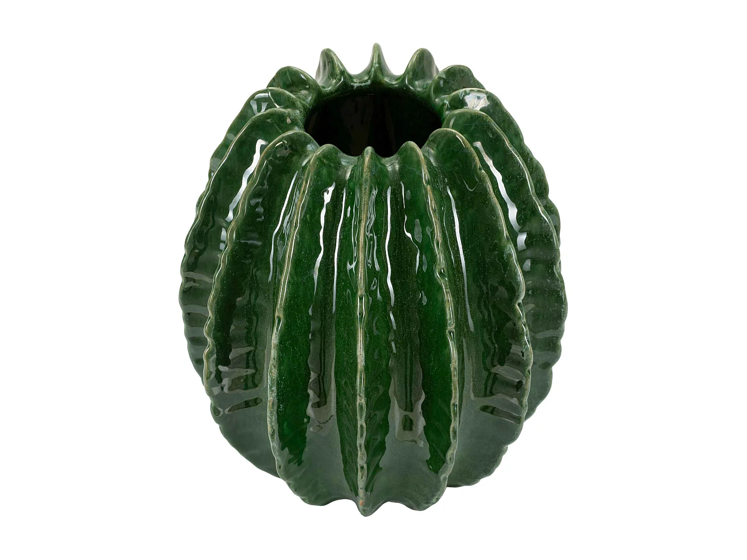 Vaso in ceramica colore verde cm ø 28x31