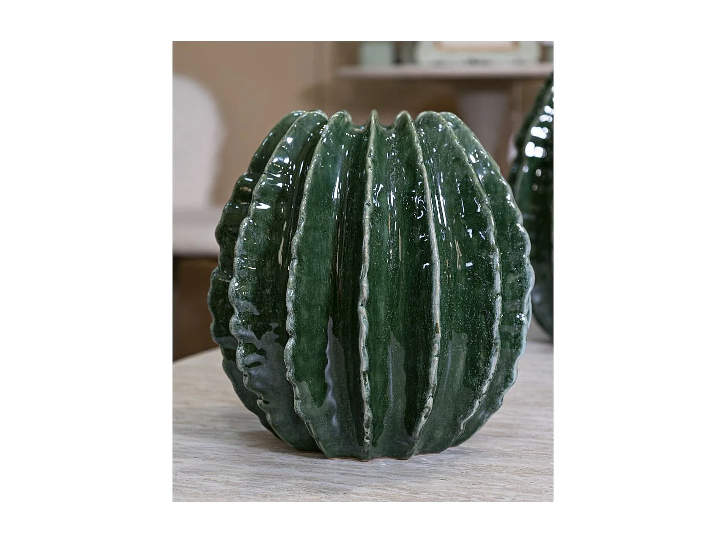 Vaso in ceramica colore verde cm ø 23,5x24,5