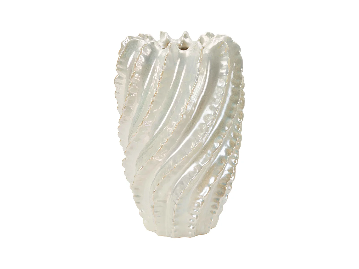 Vaso in ceramica colore perla cm ø 30x48