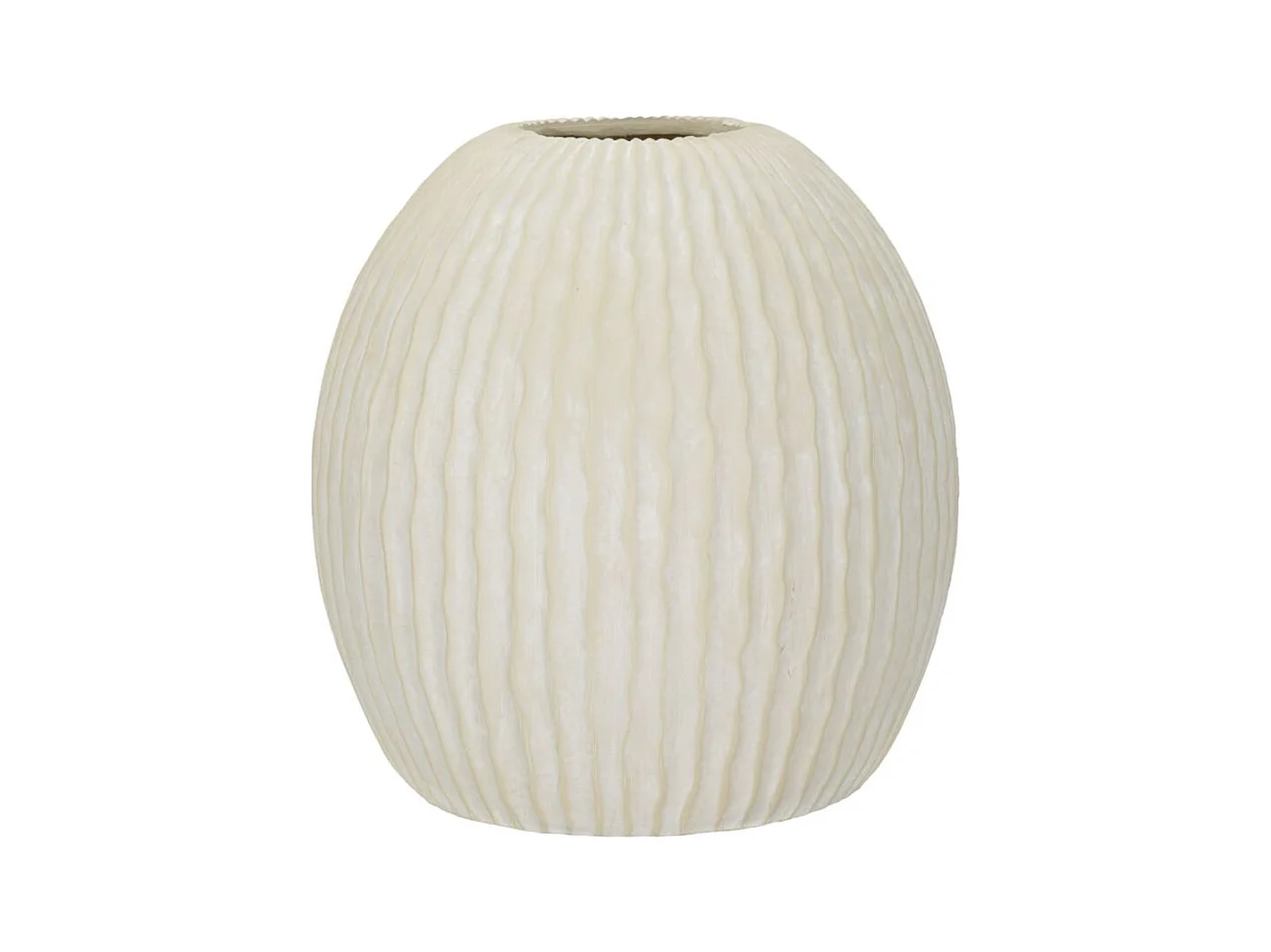 Vaso in magnesio colore crema cm ø 36,5x38