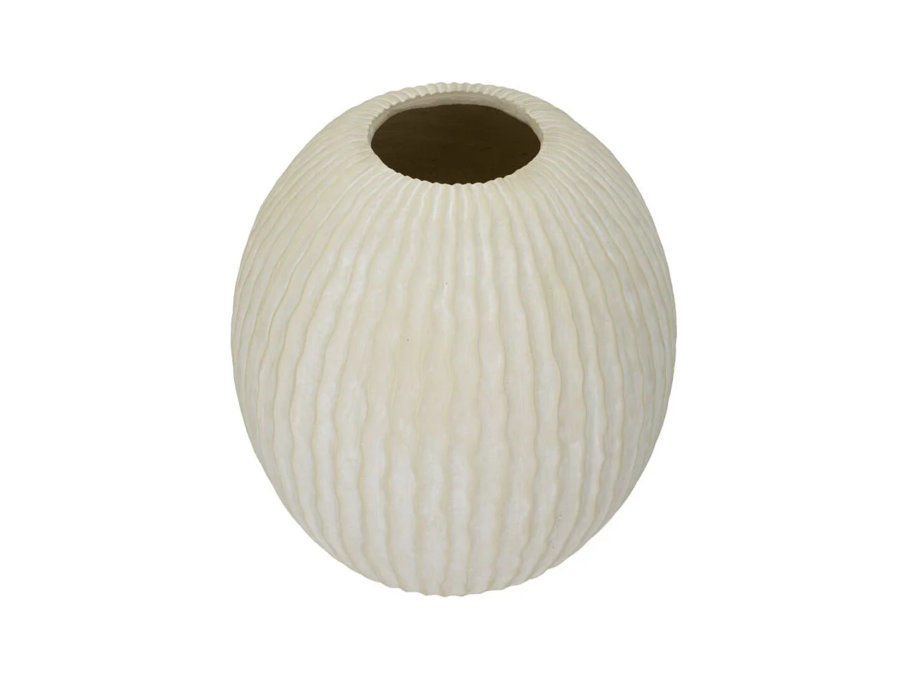 Vaso in magnesio colore crema cm ø 36,5x38