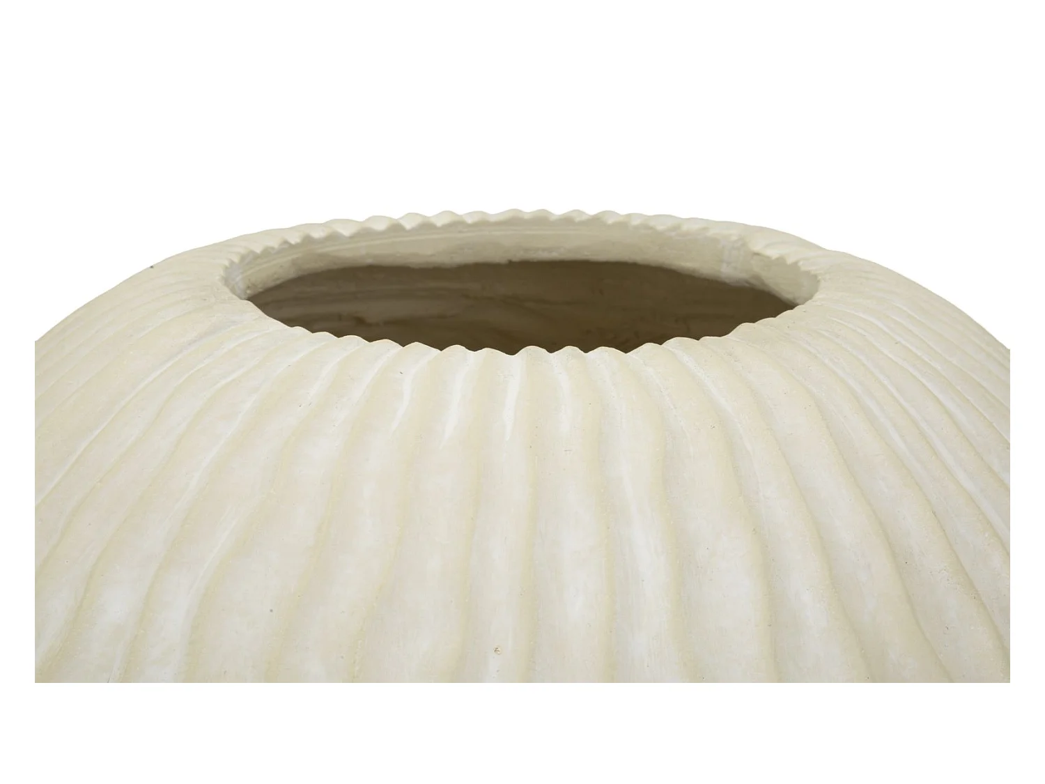 Vaso in magnesio colore crema cm ø 36,5x38