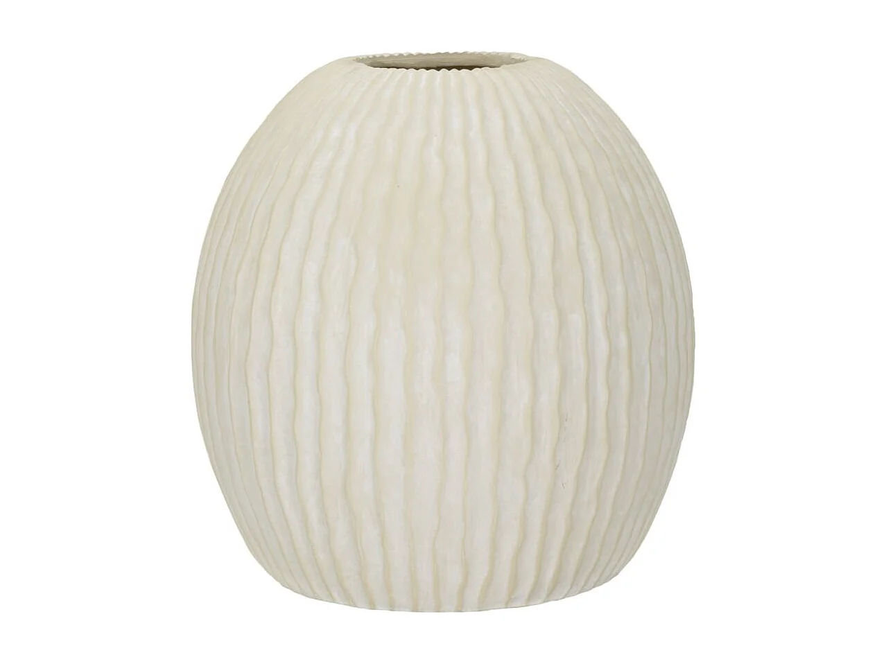 Vaso in magnesio colore crema cm ø 36,5x38
