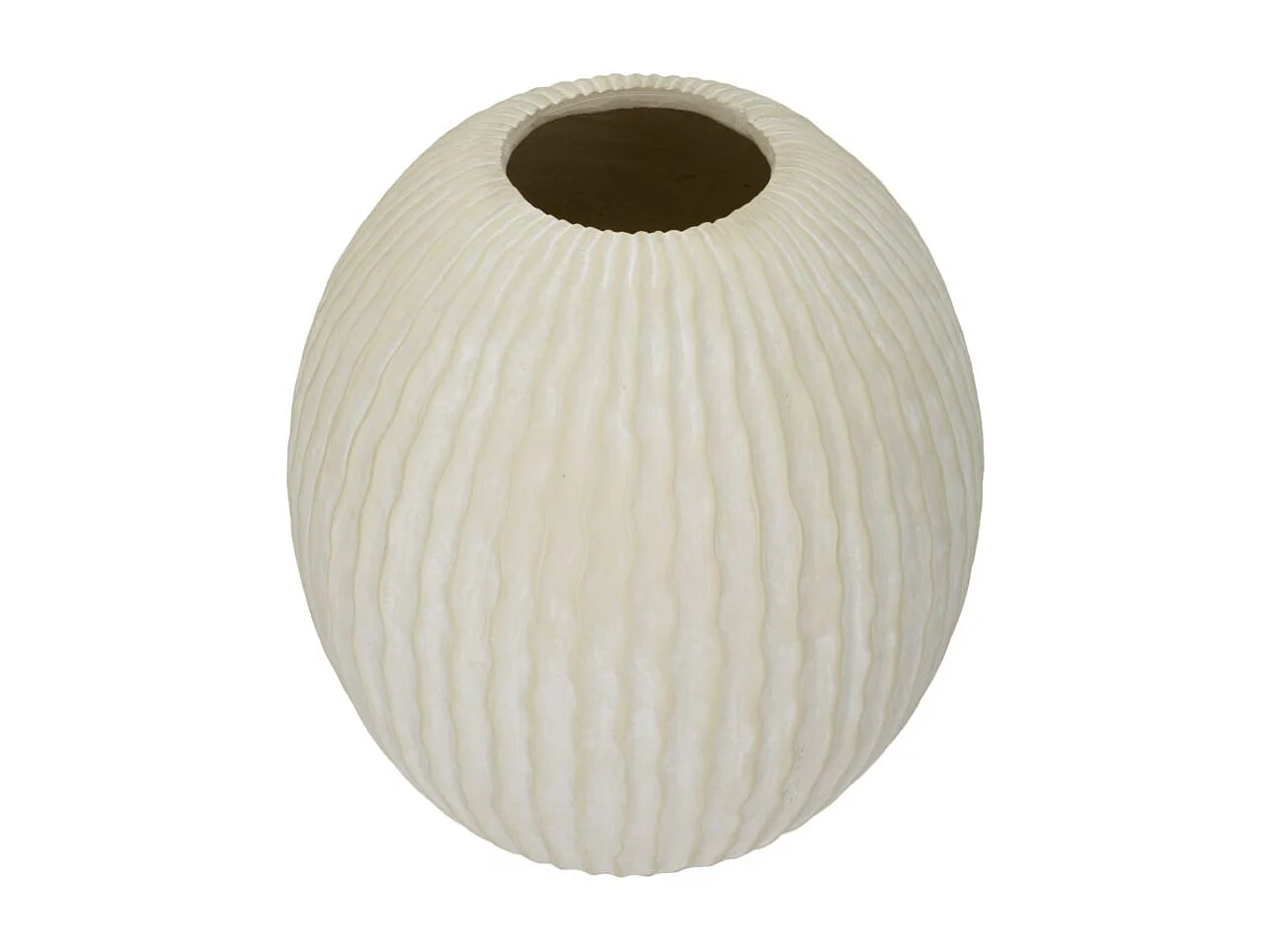 Vaso in magnesio colore crema cm ø 36,5x38