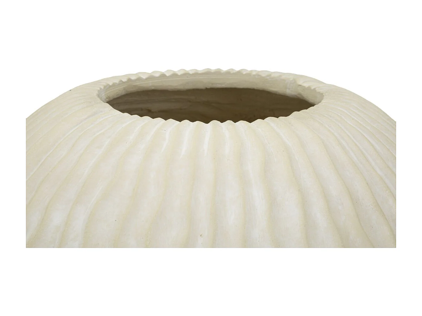Vaso in magnesio colore crema cm ø 36,5x38