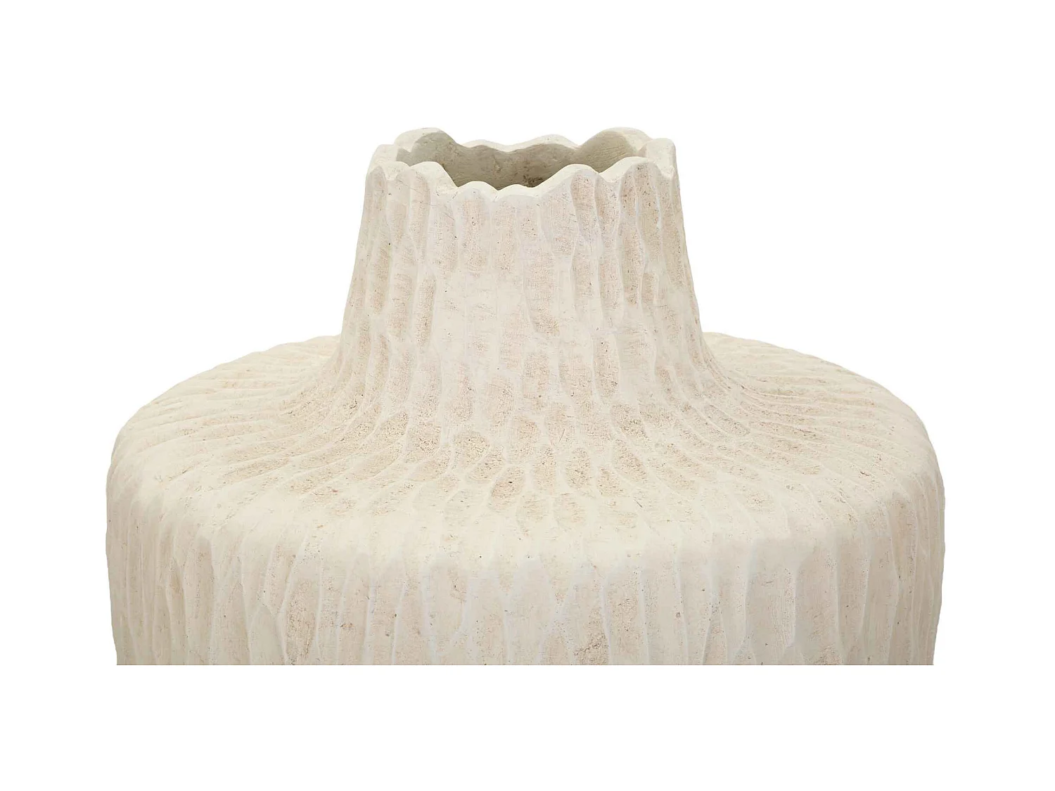 Vaso in magnesio colore crema cm ø 29,5x57